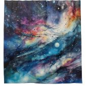 Sternenstaub-Galaxie-Duschvorhang Duschvorhang (Vorderseite)