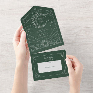 Sternenstaub-Hochzeitseinladungen All In One Einladung