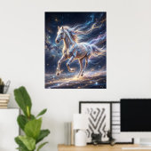 Sternenstaub Pferd Kosmische Bewegung Poster (Heimbüro)