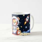 Sternenstaub-Teddy-Raketenträume Kaffeetasse (VorderseiteRechts)
