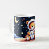 Sternenstaub-Teddy-Raketenträume Kaffeetasse (Vorderseite Links)