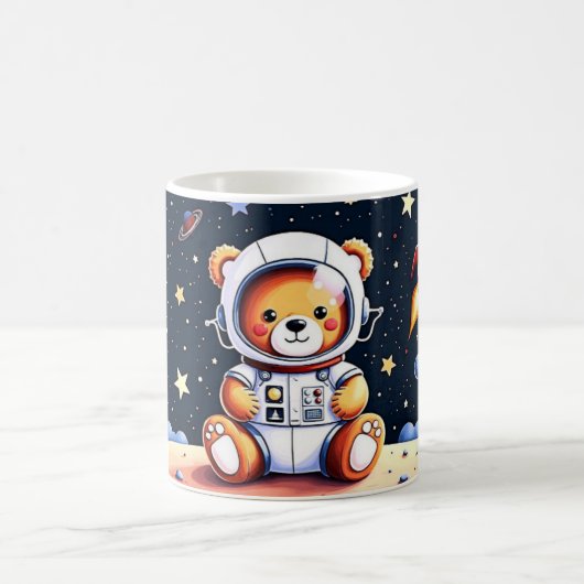 Sternenstaub-Teddy-Raketenträume Kaffeetasse (Mittel)