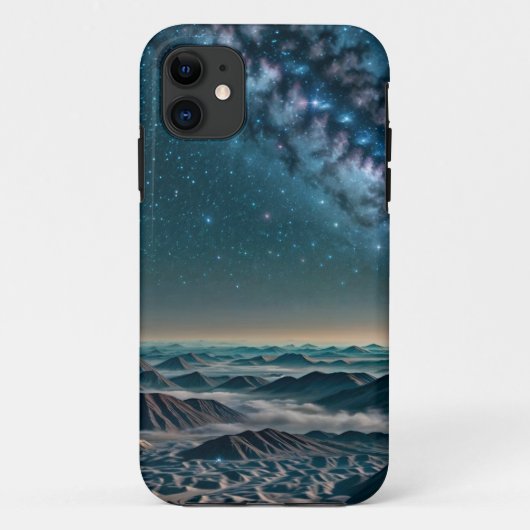 Sternenstraße Galaxie über Wüstenbergen Case-Mate iPhone Hülle (Rückseite)