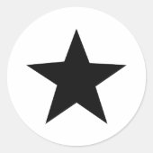 Sternensymbol Runder Aufkleber (Vorderseite)