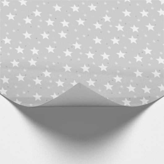 Sternentwurf Silber-WeihnachtsPackpapier Geschenkpapier (Ecke)