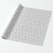 Sternentwurf Silber-WeihnachtsPackpapier Geschenkpapier (Ungerollt)