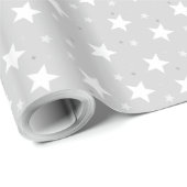Sternentwurf Silber-WeihnachtsPackpapier Geschenkpapier (Rolleneckpunkt)
