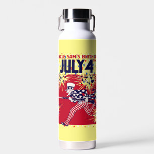 Sternenübersäter Onkel Sam Geburtstag 4. Juli Trinkflasche