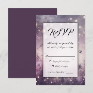 Sternenverzauberung in voller Blüte Hochzeit RSVP Karte