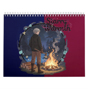 Sternenwärme - Lumberjack Anime-Junge am Lagerfeue Kalender