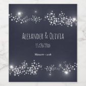 Sternenweinmarke Light Wedding Weinetikett (Einzelnes Label)