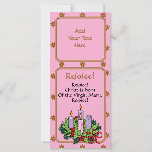 Sternenweise Advent Gaudete Madonna Flachkarte (Rückseite)