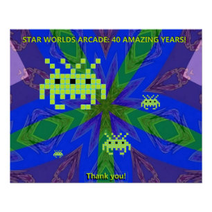 Sternenwelten-Arcade 40-Jahres-Jubiläumsfeier Poster