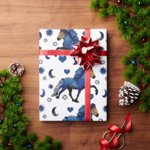 Sterner Nacht-Isländerpferd Geschenkpapier