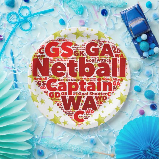 SterneThemed Netball-Party Pappteller (Party)
