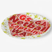 SterneThemed Netball-Party Pappteller (Schrägansicht)