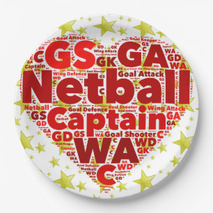 SterneThemed Netball-Party Pappteller