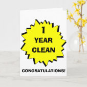 Sternexplosion 1 Jahr sauber Karte (Gelbe Blume)