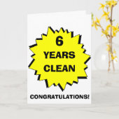 Sternexplosion 6 Jahre säubern Karte (Gelbe Blume)