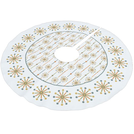 Sternexplosion aus dem Mittelalter Streifen Polyester Weihnachtsbaumdecke (Schrägansicht)