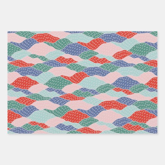 Sternexplosion, Berge, Rennbahn S Form Weihnachten Geschenkpapier Set (Vorderseite 3)