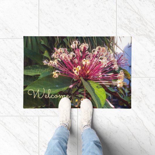 Sternexplosion Clerodendrum Blume Door Mat Fußmatte (Indoor)