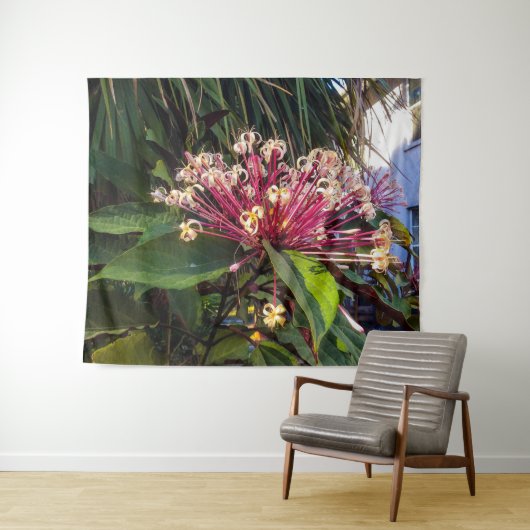 Sternexplosion Clerodendrum Blume Tapestry Wandteppich (Beispiel (Horizontal))