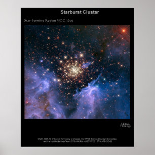 Sternexplosion Cluster NGC 3603 Poster