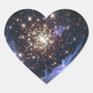 Sternexplosion Cluster Universe Herz-Aufkleber