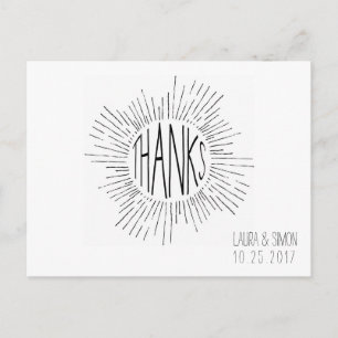 Sternexplosion Custom Wedding Vielen Dank Postcard Postkarte