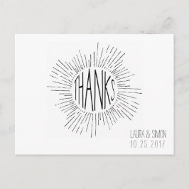 Sternexplosion Custom Wedding Vielen Dank Postcard Postkarte