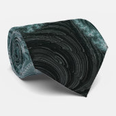 Sternexplosion der aquamarinen Drehung Fraktal Abs Krawatte (Gerollt)