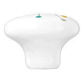 Sternexplosion der Atomzeit Mitte des Jahrhunderts Keramikknauf (Seitenansicht)