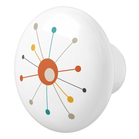 Sternexplosion der Atomzeit Mitte des Jahrhunderts Keramikknauf (Rechts)