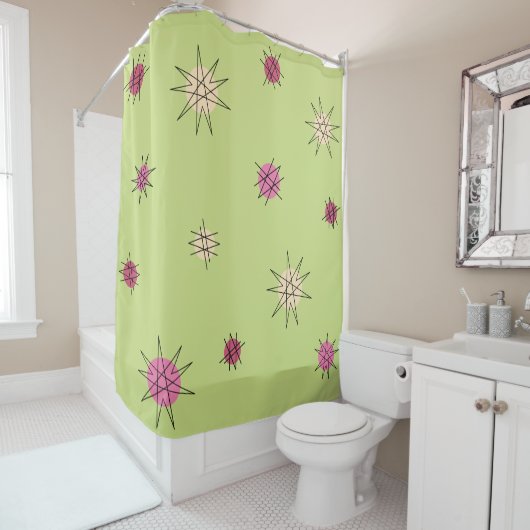 Sternexplosion des Atomzeitalters Duschvorhang (Beispiel)