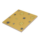 Sternexplosion des Atomzeitalters Ochre Gray Fliese (Seite)
