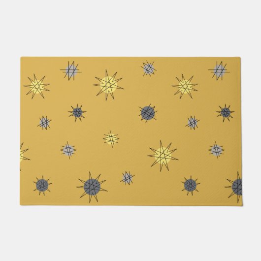 Sternexplosion des Atomzeitalters Ochre Gray Fußmatte (Vorderseite)