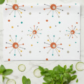 Sternexplosion des Atomzeitalters Polka Dots Moder Geschirrtuch (Gefaltet)