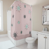 Sternexplosion des Atomzeitalters Rose Pink Duschvorhang (Beispiel)