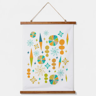 Sternexplosion des Atomzeitalters Wandteppich Mit Holzrahmen