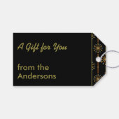 Sternexplosion des mittleren Jahrhunderts Strip Cu Geschenkanhänger (Vorderseite (Horizontal))