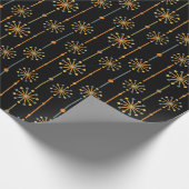 Sternexplosion des mittleren Jahrhunderts Strip Cu Geschenkpapier (Ecke)