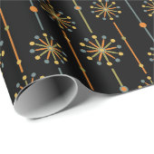 Sternexplosion des mittleren Jahrhunderts Strip Cu Geschenkpapier (Rolleneckpunkt)