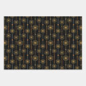 Sternexplosion des mittleren Jahrhunderts Strip Cu Geschenkpapier Set (Vorderseite)