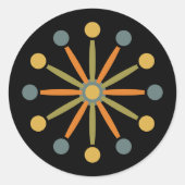 Sternexplosion des mittleren Jahrhunderts Strip Cu Runder Aufkleber (Vorderseite)