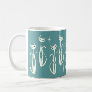 Sternexplosion Diamond Cats auf blauem Boden Kaffeetasse