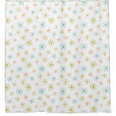 Sternexplosion Fireworks Retro Midjahrhundert Must Duschvorhang (Vorderseite)