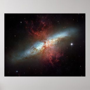 Sternexplosion-Galaxie M82 Poster
