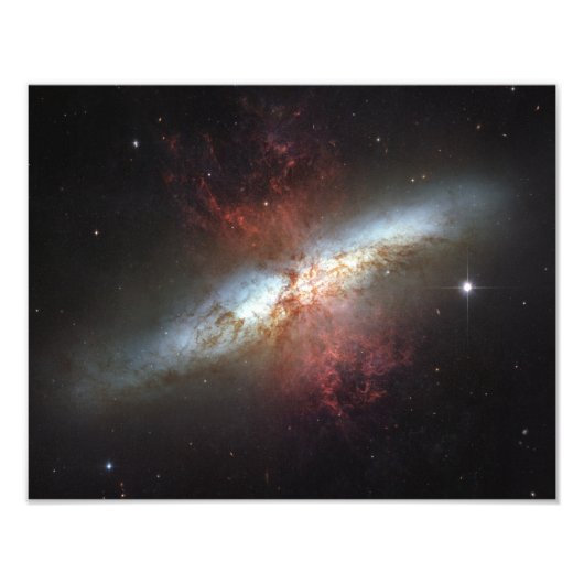 Sternexplosion Galaxie, Messier 82 Fotodruck (Vorne)