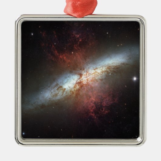 Sternexplosion Galaxie, Messier 82 Ornament Aus Metall (Vorne)
